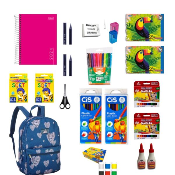 Kit Educação Infantil 1 e 2 - EMEI + Mochila